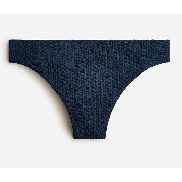 J.Crew Textured Curved Waist Cheeky Bikini Bottom Minimalist Swim Beach M NWT - Picture 1 of 11